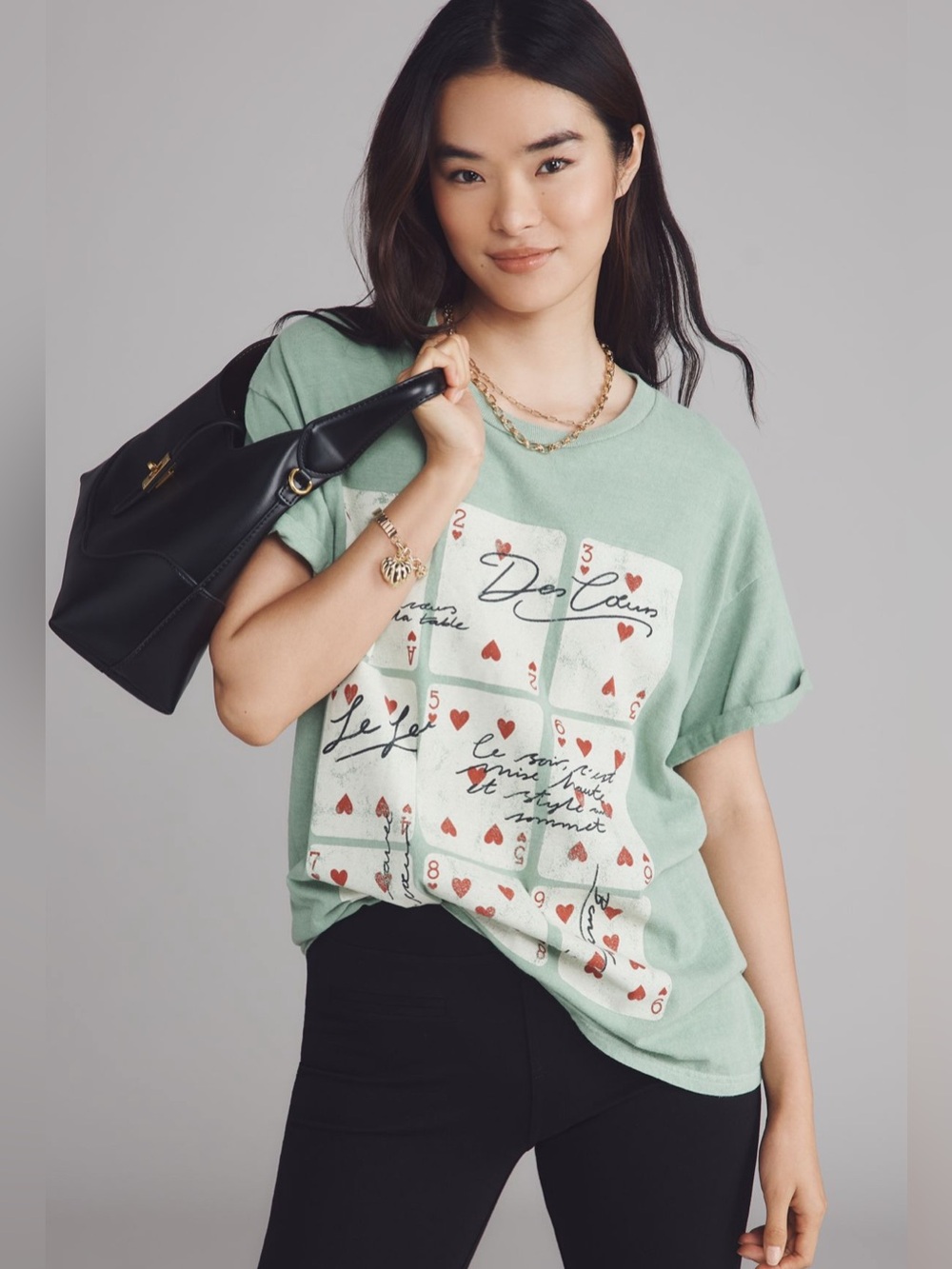 Anthro Oversized Game Night Cotton Tee